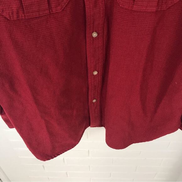 Filson Men’s Vintage Red 100% Virgin Wool Thick Button Down Shirt Size XXL - Picture 5 of 9